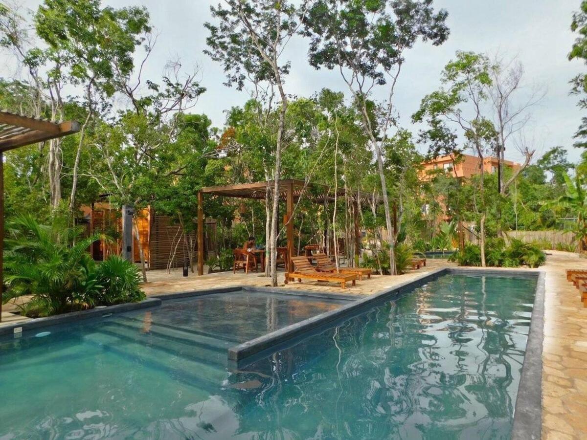 Amplio Depto. C/Terraza Privada + Hermosa Piscina Tulum Exteriér fotografie